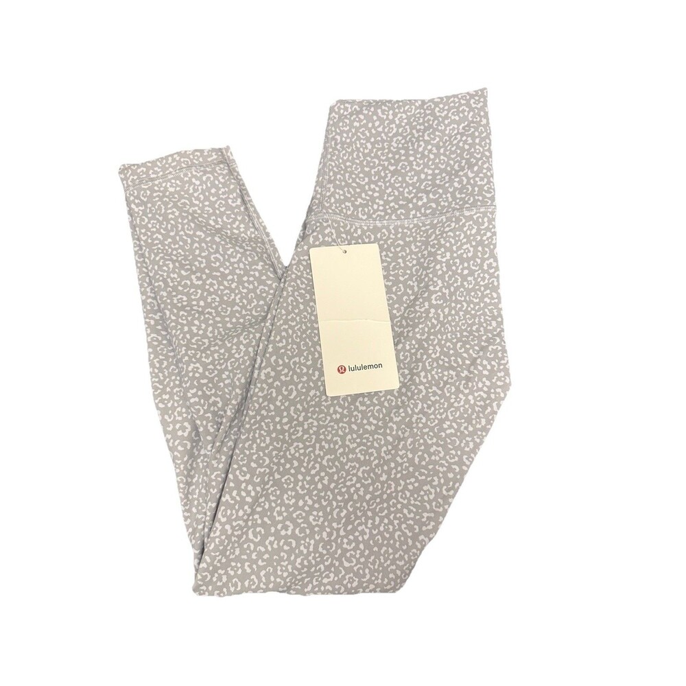 Lululemon Women Wunder Train HR Tight Legging 25” LDSM Gray White Size 6 New $98